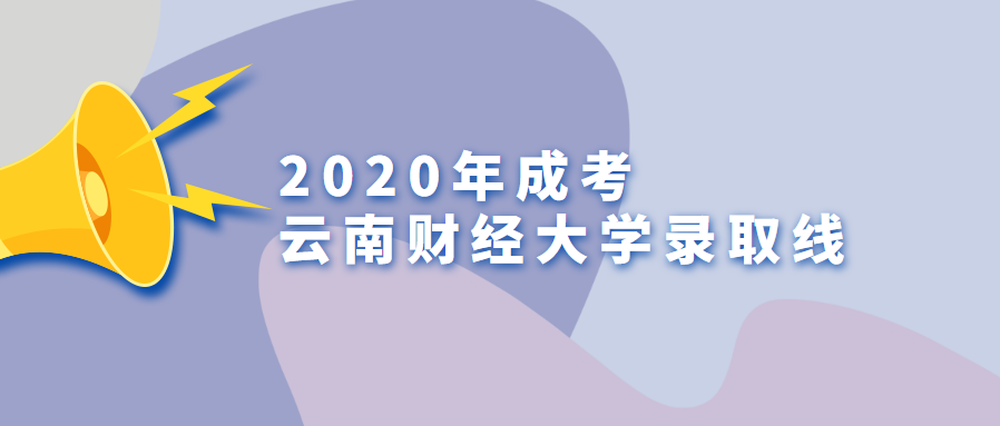 2020年成考云南财经大学录取线