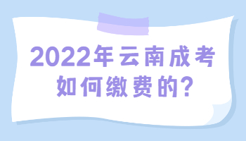 云南成考如何缴费