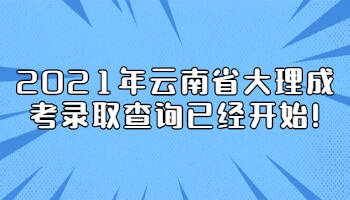 云南省大理成考录取查询