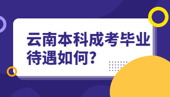 云南本科成考毕业待遇