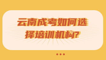 云南成考如何选择培训机构