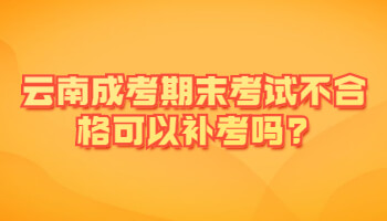 云南成考期末考试不合格可以补考吗