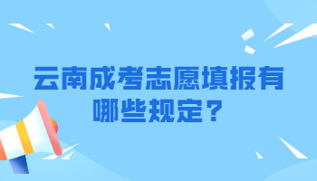 云南成考志愿填报