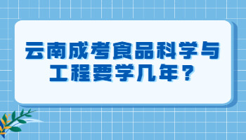 云南成考食品科学与工程