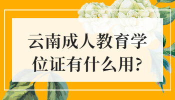 成人教育学位证有什么用