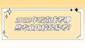 云南成考哪些专业比较容易考