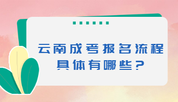 云南成考报名流程