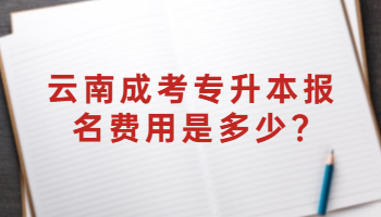 云南成考专升本报名费用