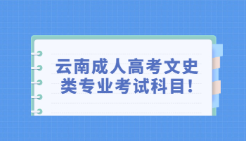 云南成人高考文史类专业