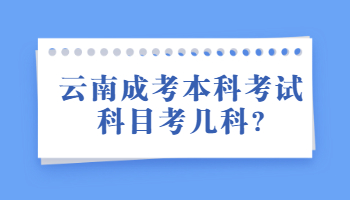 云南成考本科考试科目