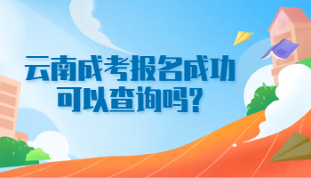 云南成考报名成功可以查询吗