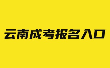 2024年云南成考报名入口官网