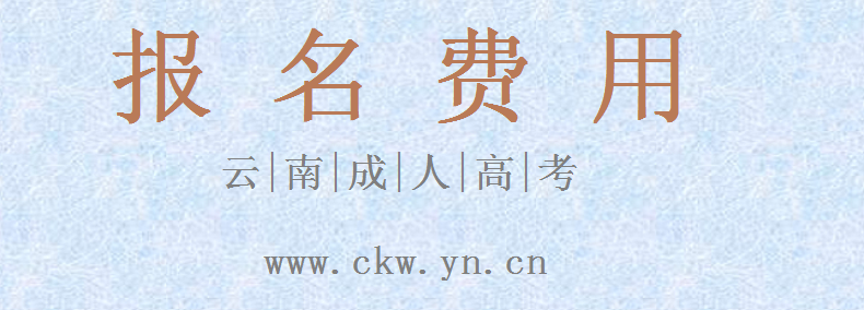 云南省成人高考报名费用