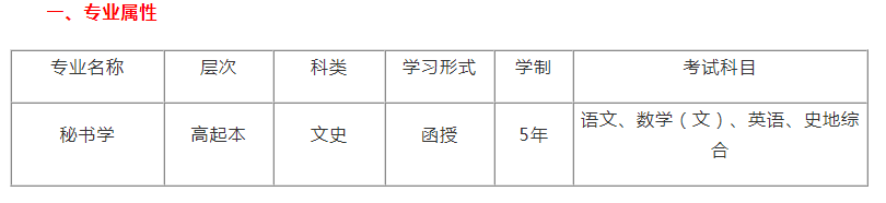 云南成考高起本《秘书学》专业介绍