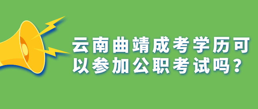 云南曲靖成考学历可以参加公职考试吗？