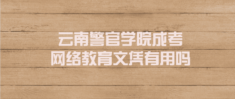 云南警官学院成考网络教育文凭有用吗