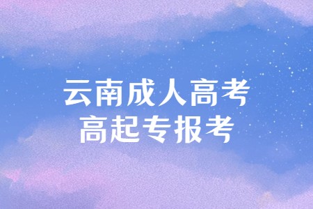 云南成人高考高起专报考