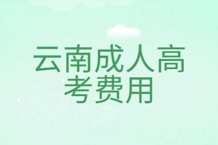 云南成人高考费用