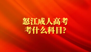 怒江成人高考考什么科目?