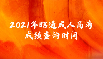 2021年昭通成人高考成绩查询时间