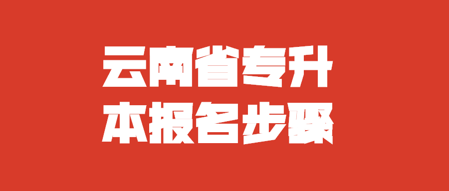 云南省专升本报名步骤