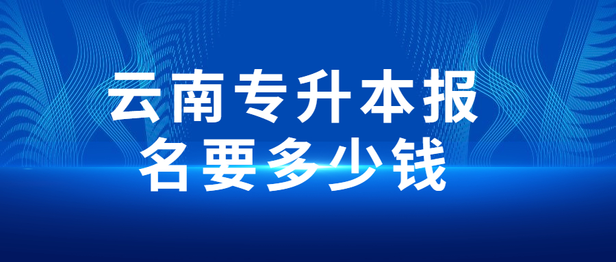 云南专升本报名要多少钱