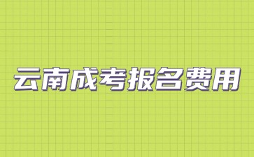 2024云南成考报名费用是多少？