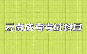 2024年云南成考包含哪些考试科目？